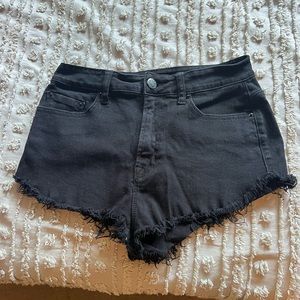 Super high rise BDG urban outfitters black denim shorts